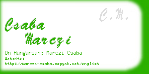 csaba marczi business card